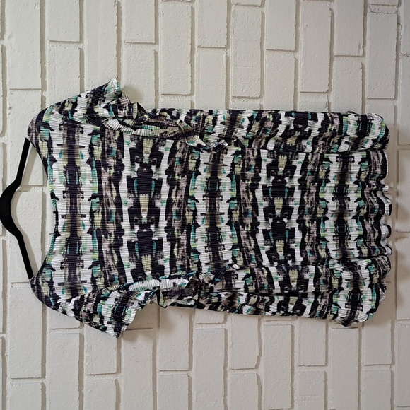 Apt 9 Multicolor Ruffle Sleeve Textured Flowy Blouse. Size 3X NWT - Picture 6 of 11